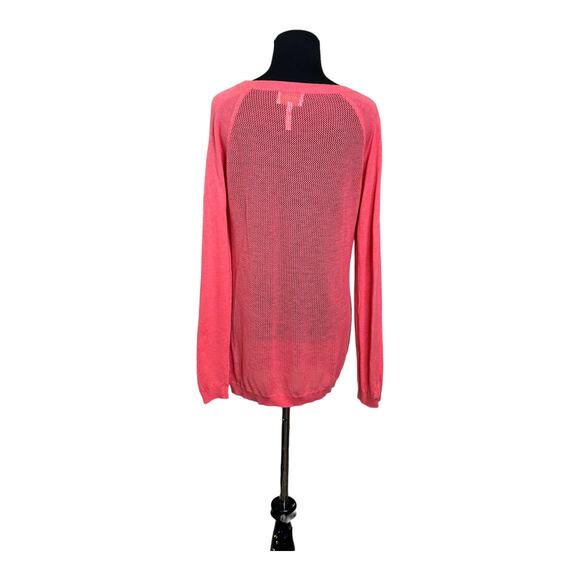 Laundry by Shelly Segal melon open knit summer sweater size Small - Picture 8 of 10